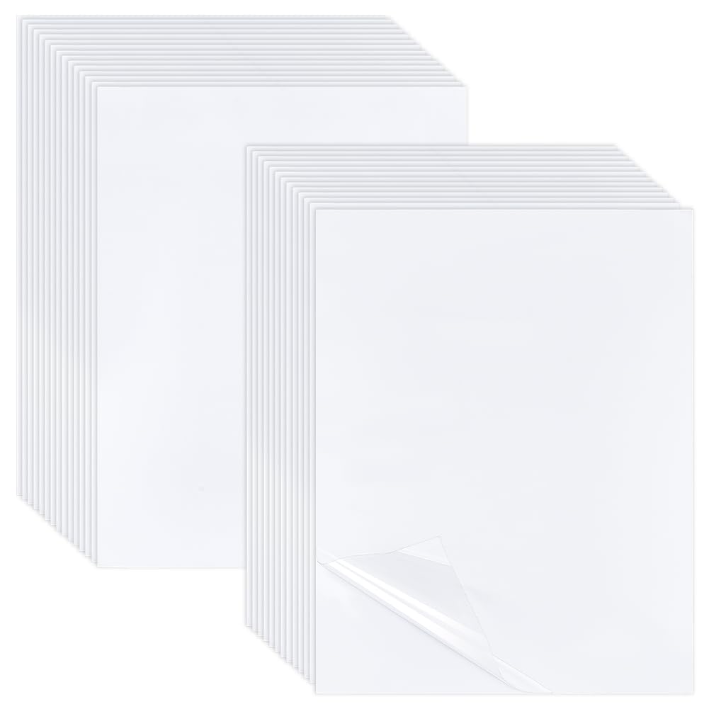 BENECREAT 50 Fogli A4 Fogli di Plastificazione PET Opaca Autoadesiva Impermeabile 300x214 mm