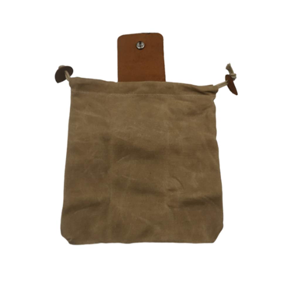 Hide & Drink Borsa Pieghevole Per Foraggiamento In Tela Cerata - Con Cinturino In Pelle - Fatto A Mano - 4