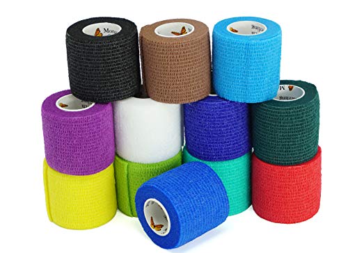 Elasti-Wrap 2 Inch Breathable, Latex Free, Self-Adherent, Self Adhesive, Cohesive Bandage Vet Wrap
