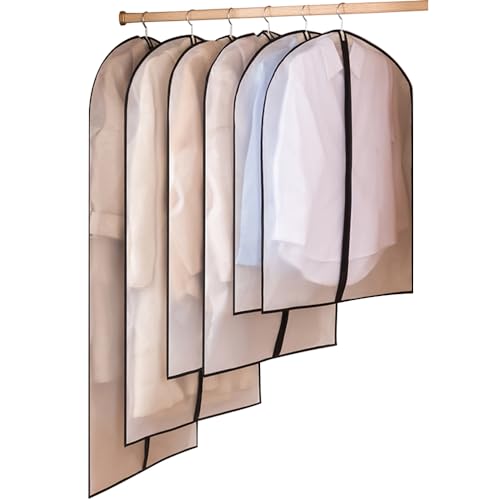 Hanging Style Clothing Bag, Lightweight Dust-Proof Clothing Cover Bag, Dust-Proof Clothing Cover, Dress Bag with Full Zipper, Used for Closet Storage and Travel 23.62x47.24 (White)