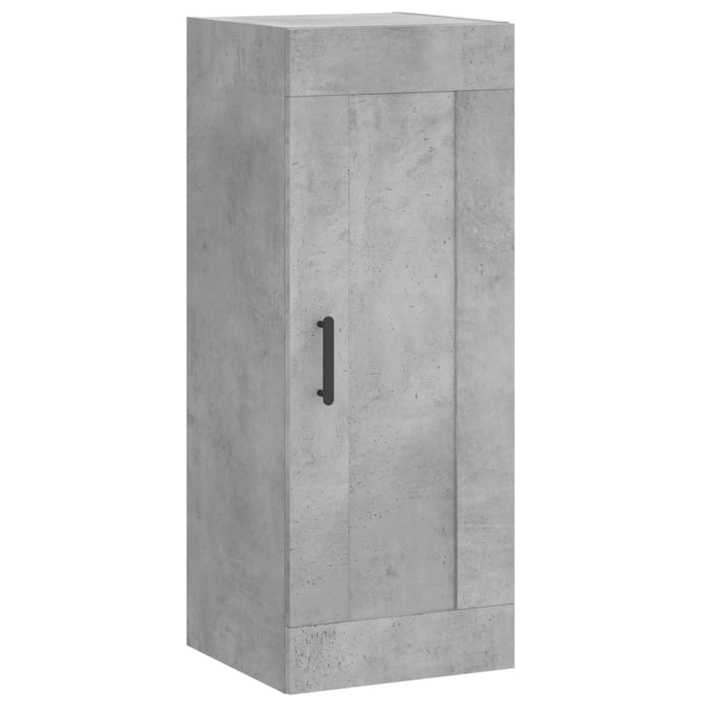 Mueble colgante para salon que soluciona la falta de espacio armario de pared gris cemento con puerta