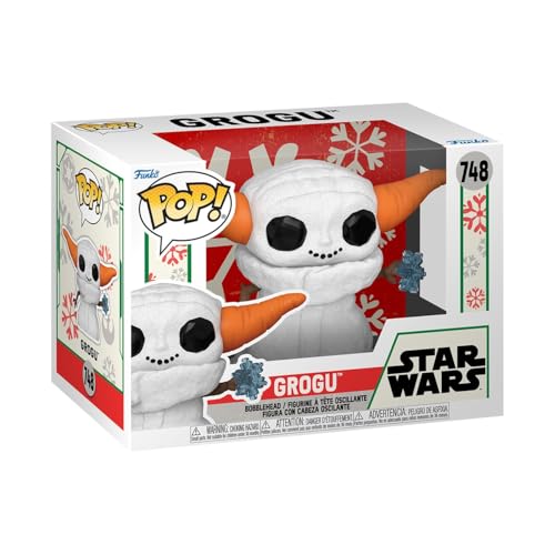 Funko Pop! Star Wars: Mando Holiday - Grogu (The Child, Baby Yoda) SNWMN - The Mandalorian - Figura de Vinilo Coleccionable - Idea de Regalo- Mercancia Oficial - Juguetes para Niños y Adultos