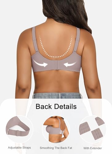 Image of Xcutting Bra for Women Wireless No Underwire Seamless Full Coverage Deep V Bralettes Everyday Comfortable Soft