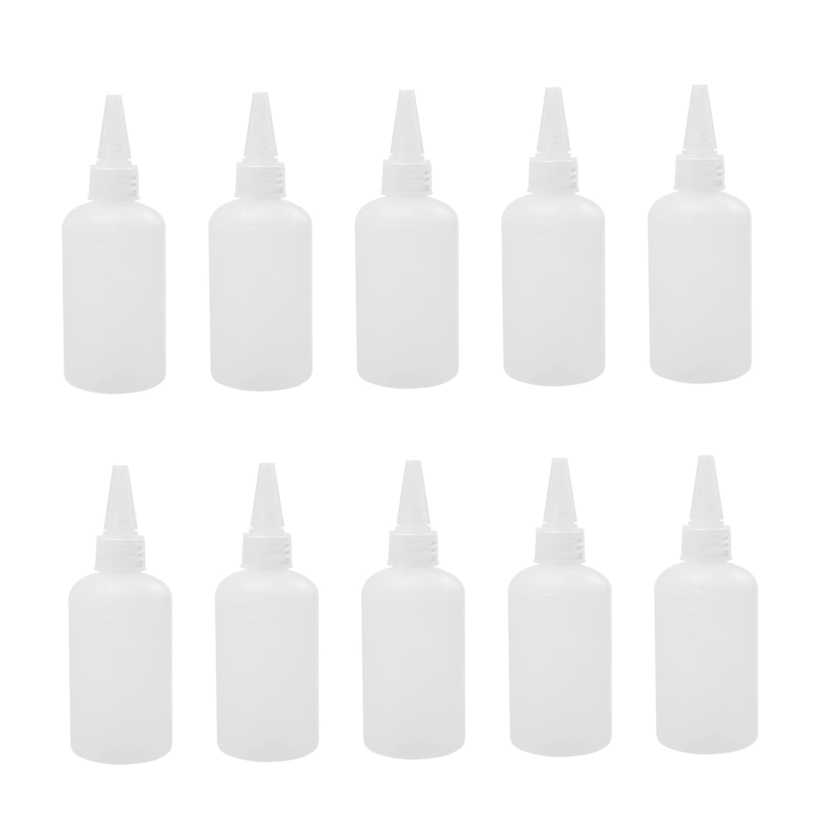 CIMAXIC 20Pcs Reusable Plastic Dispenser Bottles with Precision Tips for Projects for Storing Pigment Caulking Glue and Liquid for Mixing Custom Colors