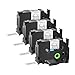 GREENCYCLE 4PK Extra Strength Adhesive Black on White Label Tape Compatible For Brother TZE-S241 TZ-S241 TZeS241 ,3/4 Inch ,PT-E300 Labeling Maker