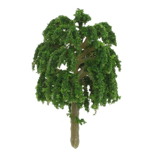 DECHOUS 1 Pack Mini Model Tree Diorama 2 Inch Scenery Weeping Willow Train Railroad Architecture for Garden DIY Projects Crafts Scenery Landscape Decor