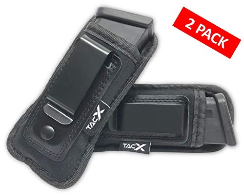 TacX Pro Gear Universal IWB Pistol Mag Pouch | Inside The Waistband Magazine Holder | Single and Dou - //coolthings.us