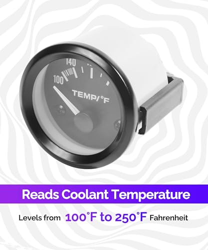 Flaconi Auto Wassertemperaturanzeige,Temperaturanzeige Auto,2\ LED Wassertemperatur Messgerät,40 ℃-120 ℃ Auto Digital LED Wassertemperatur Sensor,Universell Passend für die Meisten Autos oder Motoren