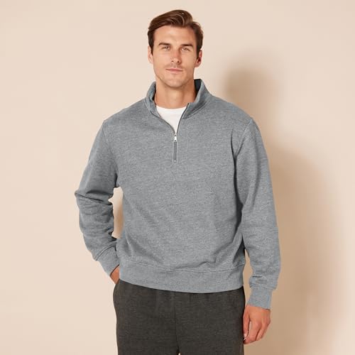 Image of Amazon Essentials Men's Long-Sleeve Quarter-Zip Pullover Fleece Sweatshirt