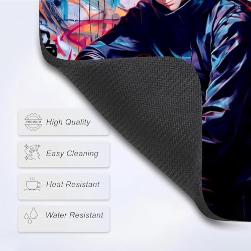 Image of Mouse Pad with Design, 24 x 20 cm, 3mm Thick Rubberised Base Mouse Pad for Computer, PC, Laptop (Anime - 8)