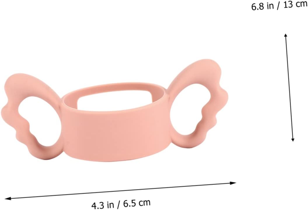 1pc Silicone Wide Mouth Bottle Grip Handle Non- Nursing Feeder Handle for Easy Grasping Flexible Design for Feeding Comfort Pink image 6 of 9 B0BSGDZKLC