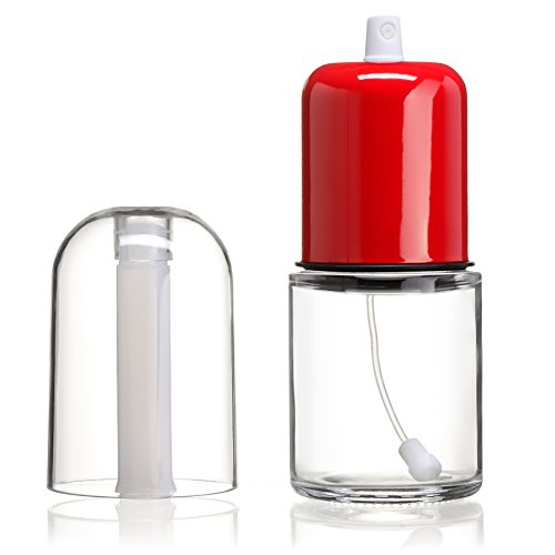 Premium Olive Oil Mister And Cooking Sprayer With Clog-Free Filter And Glass Bottle By Chefvantage - Red #TOP4