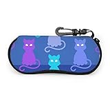 Ultraligero NA Cute Smart Pet British Shorthair Cat Men Gafas de sol Estuche para anteojos Estuche ligero portátil con cremallera de neopreno Estuche suave Estuche para gafas para niños