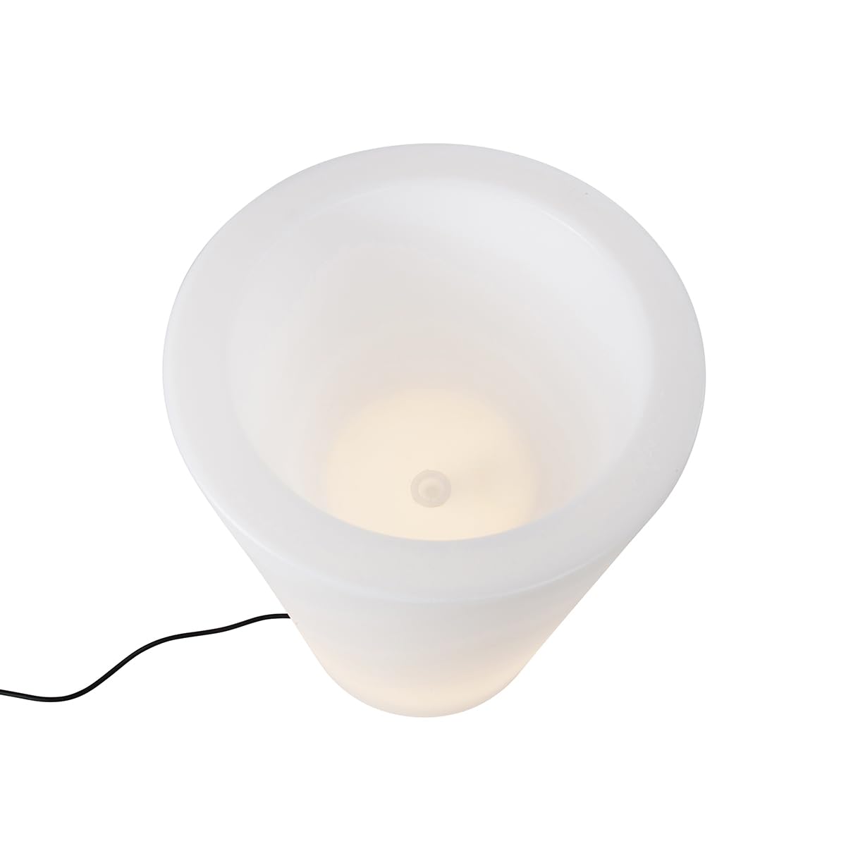 Qazqa verano - Pot lumineux - 1 lumière - Ø 41.5 cm - Blanc - Moderne - éclairage extérieur