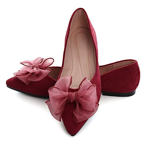 Image of Dear Time Women's Ballet Flats Dress Ballet Shoes Slip on for Office Work Comfortable Shoes