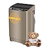 KRIB BLING Full-Automatic Washing Machine 17.7 lbs Small Compact Portable 10 Wash Program & 8 Water Level Compact Washer with LED Display Ideal for Apartments, RV, Camping, Gold