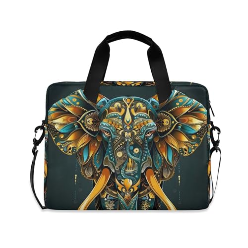 Maletín Bandolera para Laptop con Mandala Elefante Indian 15.7 in miniatura 1