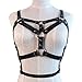 Produktbild JOYKK Damen Gothic Punk Kunstleder Taille Gürtel Body Chain Sexy Brustgeschirr Verstellbar Mit Schnallen O-Ringe Kostüm