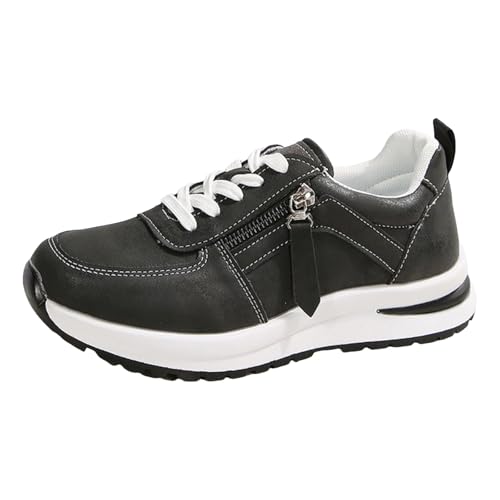 Baskets Orthopédiques avec Fermeture éclair, Baskets Décontractées avec Soutien De La Voûte Plantaire pour Femme, Chaussures De Tennis Confortables à...