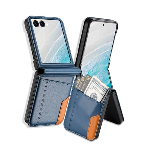 ASUS wish �g�ѓd�b�P�[�X Samsung Galaxy Z Flip 7 5G �E�H���b�g�J�o�[ �N���W�b�g�J�[�h�z���_�[�X���b�g�X�^���h�t�� RFID�u���b�N �X���� ��� ���o�C���t���b�v�Z���A�N�Z�T���[ ZFlip 7Z Z7 G Flip