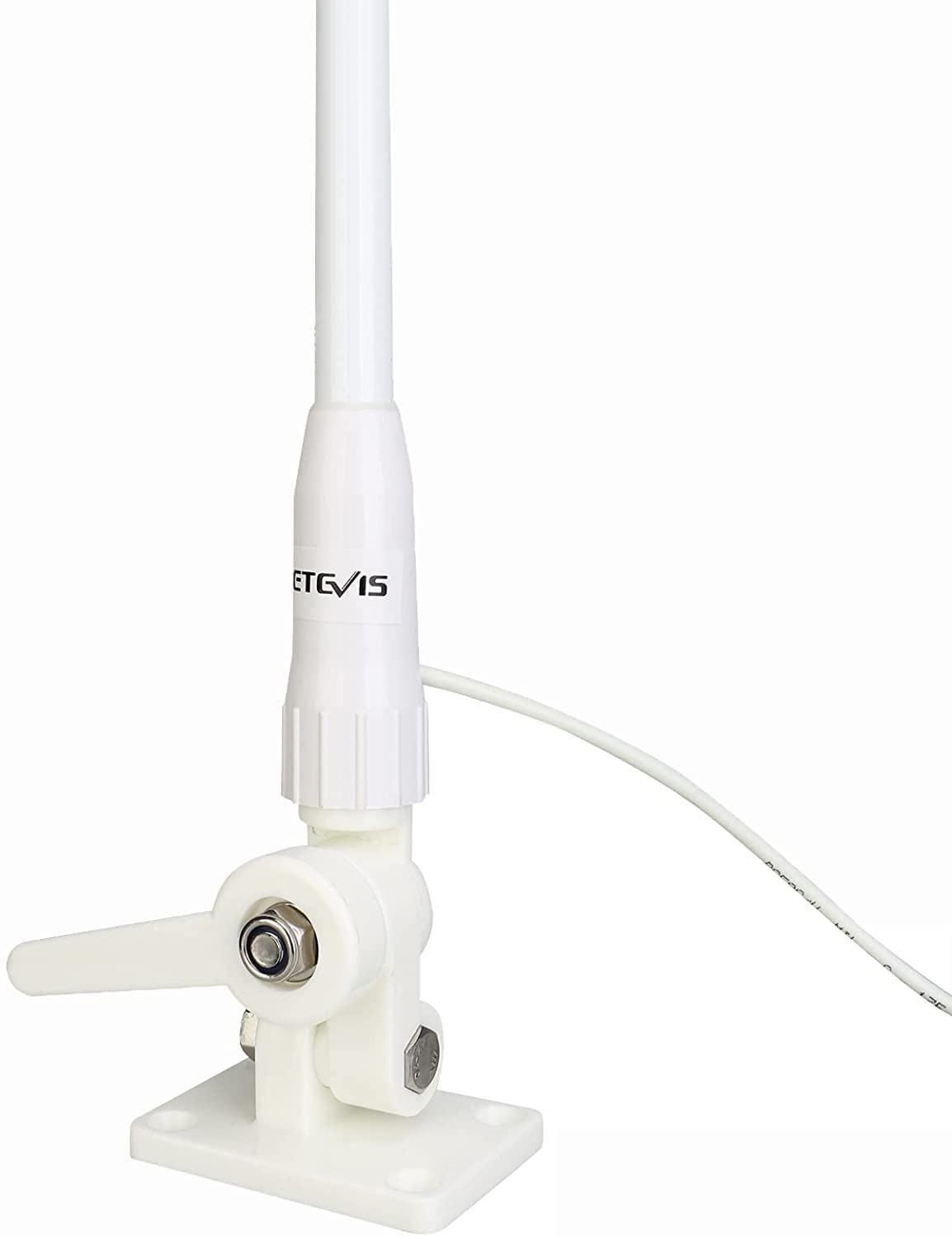 Retevis RA27 VHF Antenne Marine, Fibre de Verre Antenne 1.1m, Chargeur Coaxial 7 Mètres(PL-259), Gain VHF Antenne Compatible avec RT95,RA27,RA25, pour Camion, RV, Bateau de Croisière,Kayak (1 pcs)