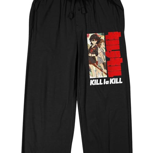 Bioworld Kill La Kill Ryuko Logo Adult Black Sleep Pajama Pants2