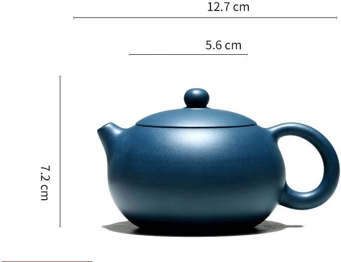 Ceramic Teapot Zisha Teapot, Household Handmade Tea Set Teapot, Chinese Antique Tea Set, Multifunctional Retro Blue Small Teapot 250ml Tea Pot Ceramic