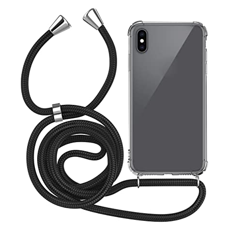 MyGadget Strap Case for Apple iPhone Xs Max, Crossbody Phone Cover, TPU Silicone Case with Neck Holder