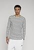 Urban Classics Men's Regular Stripe LS Long Sleeve T-Shirt with Horizontal Stripe Pattern for Men Sizes S-5XL, White/Black, 4XL #2
