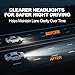 MineeCozee Headlight Restoration Kit Cleaner Restorer: Car Headlamps Oxidized & Yellowed Lens Repair with Protective Coating - Clear Bright Headlights for Trucks Motorcycles