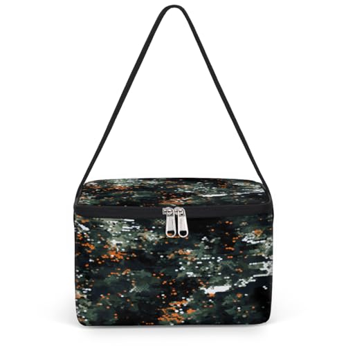 GzLeyigou Abstract Fashion Texture Lunch Bags for Women Men 9 Cans, Hot & Cold Food Delivery Bag Insulated Grocery Bag Insulated Lunch Box Camo Cooler Bag for Office Work Picnic Beach