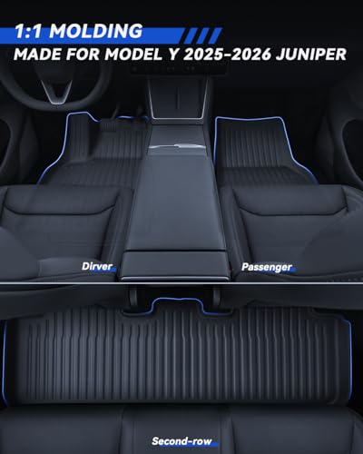 Tapis de sol Tesla Model Y 2025 2026 TPE imperméable accessoires de protection auto 3D