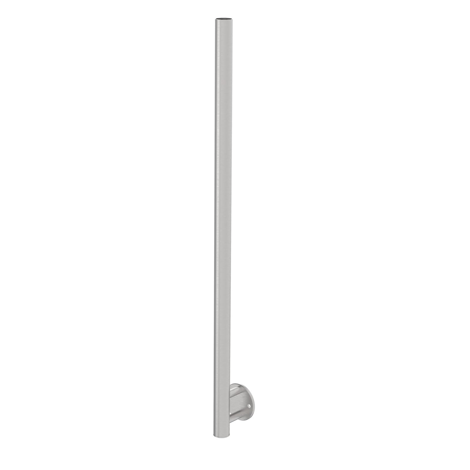 Sellon24® Postes de acero inoxidable V2A, 42,4 mm, soporte superior abierto, soporte exterior, fijación a la pared, tubo lateral, mejilla, barandilla