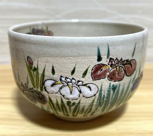 Kyoto Ware Matcha Bowl, Hand-painted Matcha Bowl