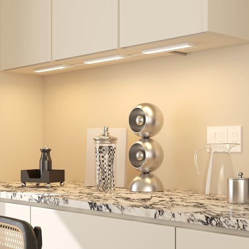 Image of Inlight Lagom 12 inch Direct Wire Dimmable LED Under Cabinet Lights, 4 Light Pack, Selectable 2700K /4000K /5000K, Selectable Brightness, White Finish, UC0112WH274