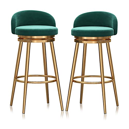 Tabourets de bar vert et doré pour îlot de cuisine tendance - 2