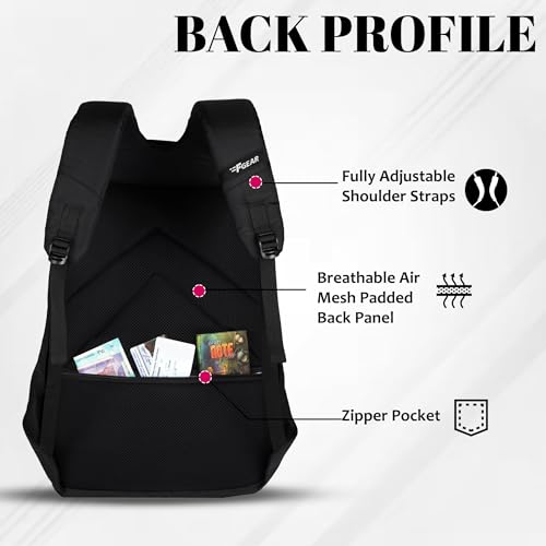 F Gear Siroco 23L Black Laptop Backpack - Image 6