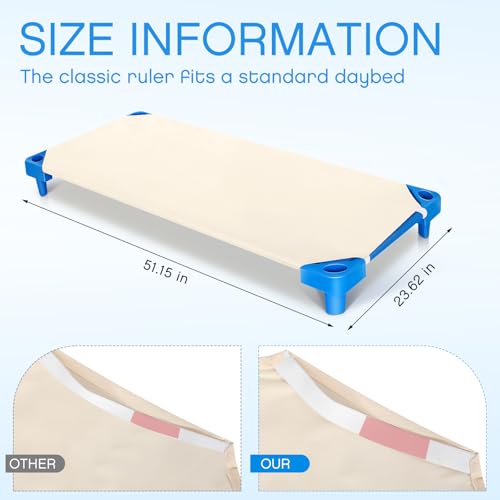 Image of Macarrie 20 Pcs Cot Sheets for Daycare Bulk - 23 inch x 51 inch, Standard Pure Cotton Soft Breathable Fitted Crib Sheet for Child Boys Girls Daycare Essential for Toddler Preschool(Multiple Colors,Cute Style)