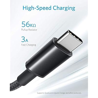 Anker Cable [2 Pack 3ft], USB A to USB C Cable for iPhone 17 Series,Samsung Galaxy S10 S10+, LG V30, Beats Fit Pro and More (Black).