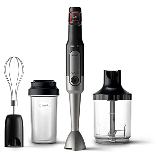 Philips Batidora de mano Viva Collection HR2652/90 - Batidora de varillas de 800 W con sistema de velocidad SpeedTouch, tecnología ProMix, picadora XL, levantaclaras y vaso portátil on the go