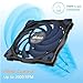 Akasa Alucia XS12, 120mm PWM Case Fan, High Performance Cooling Fan, 4 Pin, 120 x 15mm Sizing Slim Low-Noice, Up to 2000 RPM & 41.59 CFM, Blue, AK-FN122-BL