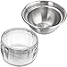 RUAFOX Dip Bowl On Ice- Chip and Dip Serving Set - Stainless Steel Chilled Serving Dish with 22 oz. Acrylic Ice Bowl - Perfect for Cold Shrimp, Guacamole, Dips