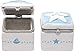 C.R. Gibson, Ceramic First Tooth and Curl Keepsake Box, Sailboat and Star; Baby Shower Gift; Baby Boy Keepsake Box; 2 Pieces