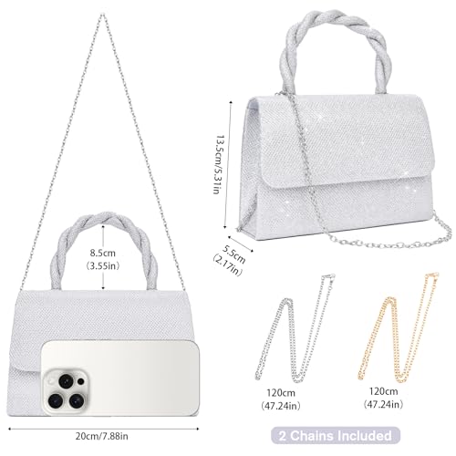 Bolso de mano para mujer Larcenciel Evening Clutch con cadena miniatura 4