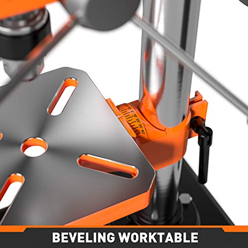 Buy 8 In. 5Speed Drill Press, 2.5A Cast Iron Benchtop Drill Press with