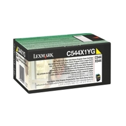 Toner d'origine Lexmark C544X1YG jaune pour imprimante Lexmark X544DTN
