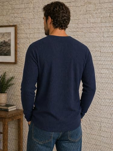 Image of FN3 Men's Premium Waffle Knit Henley Tshirt for Men