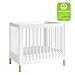 Babyletto Gelato 4-in-1 Convertible Mini Crib in White and Washed Natural, Greenguard Gold Certified