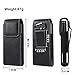 Cell Phone Waist Holder Men Compatible with Galaxy Z Fold 6/5/4/3/2/5G, Leather Mobile Phone Waist Belt Pouch Small Wallet Waist Belt Loop Holster with Carabiner Compatible with Huawei Mate X6/X5/XT