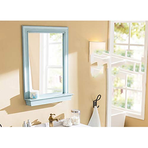 Wszjj Scandinavian Solid Wood Bathroom Mirror, Bathroom Cosmetic Mirror With Shelf, Wall Mounted Bathroom Mirror #TOP3